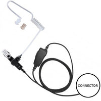 1-Wire Acoustic Tube Earpiece Mic Inline PTT for Hytera 2-Way Radios (See List)