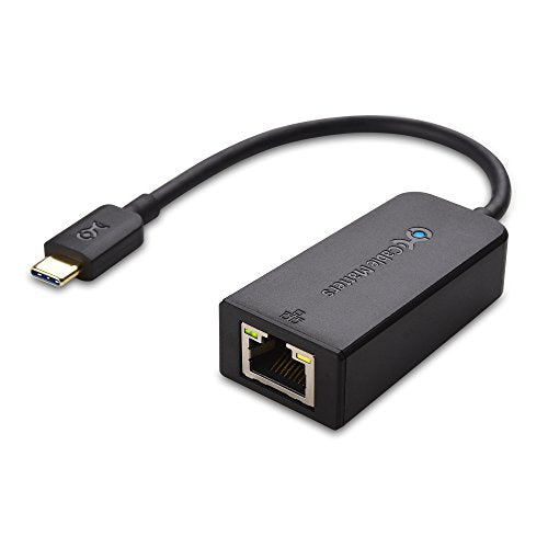 Cable Matters USB C to Ethernet Adapter (USB C to Gigabit Ethernet Adapter) in Black - USB-C and Thunderbolt 3 Port Compatible for MacBook Pro, Dell XPS 13 15, HP Spectre x360, Surface Book 2 and More