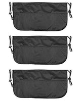 Mato & Hash Double sided 3 Pocket Waist Apron with Pen Holder | Waterproof Apron for Severs, Bartenders, Cooking, Crafts 3PK Black CA3900