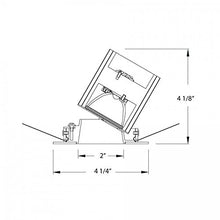 Load image into Gallery viewer, WAC Lighting HR2LEDT509PF840WT Tesla PRO 2&quot; LED Square 0-30 Degree Adjustable Trim with Light Engine 4000K Flood Beam, 45, White
