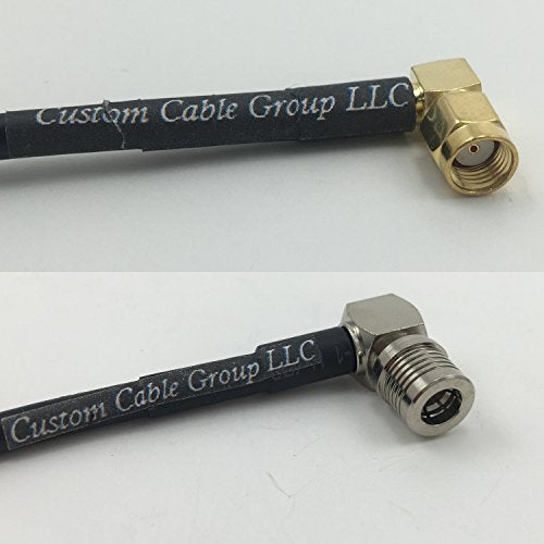 12 inch RG188 RP-SMA MALE ANGLE to QMA MALE ANGLE Pigtail Jumper RF coaxial cable 50ohm Quick USA Shipping