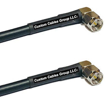 Load image into Gallery viewer, 6 feet RFC195 KSR195 Silver Plated SMA Male Angle to SMA Male Angle RF Coaxial Cable
