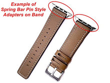 Load image into Gallery viewer, Rose Gold Color Pair Adapters Lugs Connectors with Spring Bar Pins &amp; Tool Compatible with Apple Watch 38mm All Series SE 6 5 4 3 2 1 Band Strap Replacement - Fits up to 20mm Watch Straps
