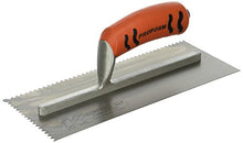 Load image into Gallery viewer, Kraft Tool ST414PF 1/4&quot; x 3/16&quot; Sawtooth V-notch Trowel w/ProForm Handle, Multi
