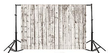 Load image into Gallery viewer, Laeacco 8x6ft Grunge Retro Weathered Wooden Board Backdrop Vinyl Faded Vertical Striped Wood Plank Plain Background for Photography Child Adult Portrait Kids Clothes Cake Shoot Studio
