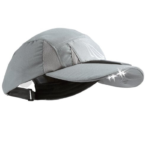 Panther Vision SCUB-4010 4 LED Solar Powered Microfiber Hat, Grey