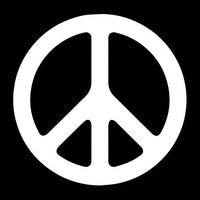 EvolveFISH Peace Symbol Weatherproof Vinyl Decal - [White][5