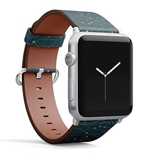 Load image into Gallery viewer, Compatible with Big Apple Watch 42mm, 44mm, 45mm (All Series) Leather Watch Wrist Band Strap Bracelet with Adapters (Travel Around World Airplane Routes)
