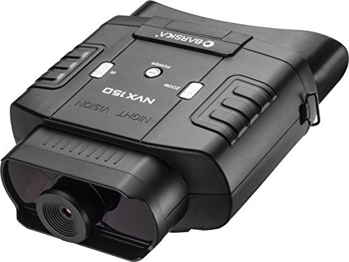 BARSKA BQ12998 Night Vision NVX150 Infrared Illuminator Digital Binoculars for Day or Night Viewing and Recording, Black