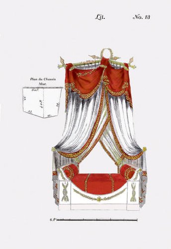 French Empire Bed No. 13 24x36 Giclee