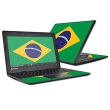 Load image into Gallery viewer, MightySkins Skin Compatible with Lenovo 100s Chromebook wrap Cover Sticker Skins Brazilian Flag
