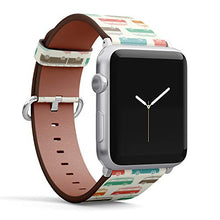 Load image into Gallery viewer, Compatible with Small Apple Watch 38mm, 40mm, 41mm (All Series) Leather Watch Wrist Band Strap Bracelet with Adapters (Retro Vintage Travel Camper Van)
