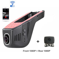 ShiZhen Hidden wifi Dash Cam car dvr Dual camera front and rear 1080p+1080p Full HD 170+170 Degrees Wide Angle, WDR WiFi Dashboard Camera, Night Vision, Loop Recording,Parking Monitor,Motion Detection
