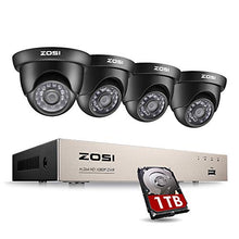 Load image into Gallery viewer, ZOSI 8CH 1080P Video Security DVR System and (4) HD 2.0MP 1920TVL Surveillance Indoor Outdoor CCTV Cameras with 65ft Night Vision, 1TB Hard Drive, ,Motion Alert, Smartphone, PC Easy Remote Access
