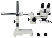 OMAX 7X-45X Zoom Binocular Single-Bar Boom Stand Stereo Microscope with 54 LED Ring Light