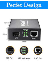 Load image into Gallery viewer, Fiber to Ethernet Media Converter, Gigabit Multimode SFP LC Converter, 1000Base-SX to 10/100/1000M RJ45, MMF, 850nm, up to 500m
