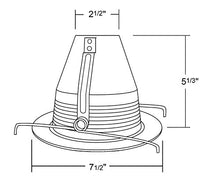 Load image into Gallery viewer, Nicor Lighting 6 Inch Black Airtight Cone Baffle Trim (17549 A)
