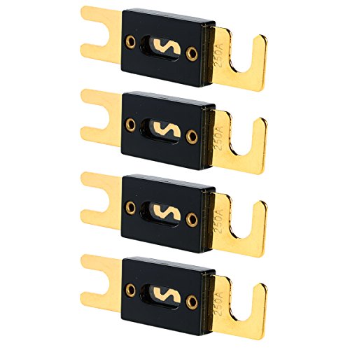 4 Pack ANL fuse For Autocar Vehicles Audio System Gold Plated (250 AMP)