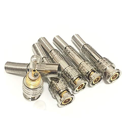 5PCS BNC Male Compression Connector to Coaxial Video RG59 Cable for Security CCTV Analog IR HD Camera DVR Systems