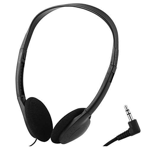 Wholesale Kids Headphones in Bulk 25 Pack for School Classroom Students Children and Adults - Black