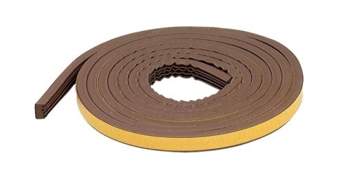 M-D Building Products 63644 All-Climate EPDM Weatherstrip, All Strip for extra large gaps, 5/16 in. x 17 ft, Brown