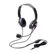 Load image into Gallery viewer, ELECOM Headset microphone both ears overhead folding 4-pole pin jack endurance code 1.8m HS-HP20TBK
