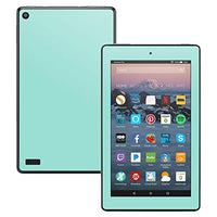 MightySkins Skin Compatible with Amazon Kindle Fire 7 (2017) - Solid Seafoam | Protective, Durable, and Unique Vinyl Decal wrap Cover | Easy to Apply, Remove, and Change Styles | Made in The USA