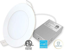 Load image into Gallery viewer, HAISHI 4-Inch 9W 120V Recessed Ultra Thin Ceiling LED Downlight Air Tight Retrofit Slim IC Rated ETL Energy Star 750 Lumens 3000K
