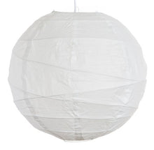 Load image into Gallery viewer, (Set of 3) Round Party Wedding Lanterns (18 Inch, White Irregular Ribbed Paper Lanterns)
