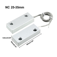 Load image into Gallery viewer, uxcell NC Alarm Security Rolling Gate Garage Door Contact Magnetic Reed Switch Silver Gray MC-52
