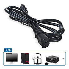 Load image into Gallery viewer, PwrON 5ft/1.5m UL Listed AC in Power Cord Outlet Socket Cable Plug for ViewSonic Pro9000 Pro8300 Pro8200 PJD7820HD 1080p 3D DLP Home Theater Projector
