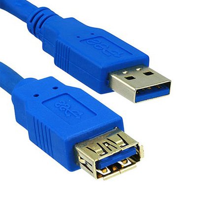 10 feet USB 3.0 Extension Cable, Blue, Type A Male/Type A Female Plug, A Male to A Female Super Speed USB Extension Cable, USB Extension Cable Male to Female, CableWholesale