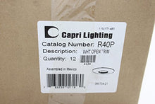 Load image into Gallery viewer, Capri Lighting R40P 6&quot; Open Trim Recessed Ceiling Fixture Light, White
