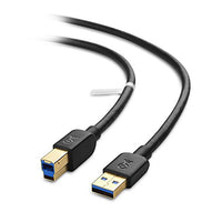 Cable Matters USB 3.0 Cable (USB 3 Cable, USB 3.0 A to B Cable) in Black 3 Feet