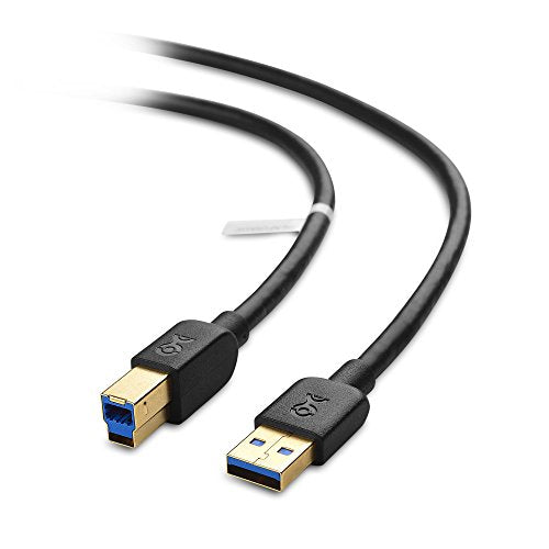 Cable Matters USB 3.0 Cable (USB 3 Cable, USB 3.0 A to B Cable) in Black 3 Feet