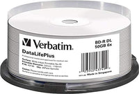 Verbatim 43749 50GB 6X BD-R DL Wide Printable - 25 Pack Spindle