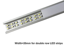 Load image into Gallery viewer, LightingWill 25-Pack U-Shape LED Aluminum Channel 6.56ft/2M Anodized Sliver Track for &lt;20mm Width SMD3528 5050 LED Strips Installation with Oyster White Cover, End Caps and Mounting Clips U03S25
