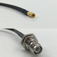 12 inch RG188 MMCX FEMALE to RP-TNC FEMALE BULKHEAD Pigtail Jumper RF coaxial cable 50ohm Quick USA Shipping