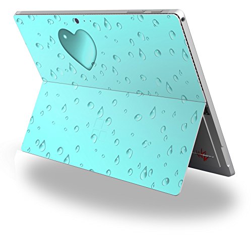 Raining Neon Teal - Decal Style Vinyl Skin fits Microsoft Surface Pro 4 (Surface NOT Included)