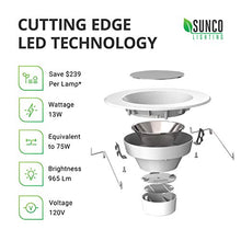 Load image into Gallery viewer, Sunco Lighting 12 Pack 5/6 Inch LED Recessed Downlight, Smooth Trim, Dimmable, 13W=75W, 965 LM, 2700K Soft White, Damp Rated, Simple Retrofit Installation - UL + Energy Star
