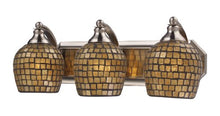 Load image into Gallery viewer, Elk 570-3N-GLD 3-Light Vanity in Satin Nickel and Gold Mosaic Glass
