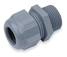 Load image into Gallery viewer, Thomas &amp; Betts Liquid Tight Cord Connector, 0.19&quot; to 0.25&quot; Cord Dia. Range, 1/2&quot; MNPT, Nylon - 1 Each

