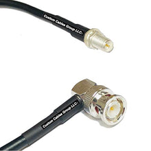 Load image into Gallery viewer, 3 feet RFC195 KSR195 Silver Plated RP-SMA Female to BNC Male Angle RF Coaxial Cable
