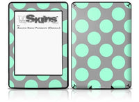 Kearas Polka Dots Mint and Gray - Decal Style Skin fits Amazon Kindle Paperwhite (Original)