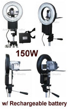 Load image into Gallery viewer, 150W Continuous Video Ring Light for Panasonic HDC-HS250-K, HS300, HS20, HS9, HS350, H200, DX1, SD10K, SD20, SD9, SD1, SD5
