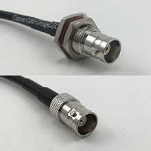 Load image into Gallery viewer, 12 inch RG188 BNC FEMALE BIG BULKHEAD to BNC FEMALE Pigtail Jumper RF coaxial cable 50ohm Quick USA Shipping
