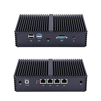 Qotom-Q330G4 Fanless Mini PC AES-NI with 4 Ethernet LAN Intel Core i3 4005U Computer (2G RAM + 32G SSD + WiFi)