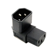 Load image into Gallery viewer, CY IEC Male C14 to Up Direction Right Angled 90 Degree IEC Female C13 Power Extension Adapter

