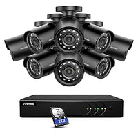 ANNKE 16CH 5MP Lite FHD AI Surveillance Security Camera System with 2TB Hard Drive and 8X 2MP Outdoor Weatherproof CCTV Cameras, Smart Human Vehicle Detection, Day/Night Vision, Smartphone Remote View