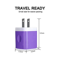 Load image into Gallery viewer, USB Wall Charger,USB Cubes,Sicodo 4-Pack Universal Travel 2.1A Dual Port Plug Charging Block Compatible with iPhone 14/13/12/SE/11/X/8 Pro Plus, Samsung Galaxy S22/S21/S20+/S10e, HTC, LG, Sony, Nokia
